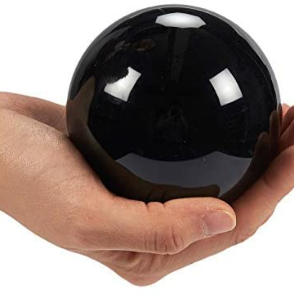 Black Obsidian Crystal Ball - Picture 3 of 6